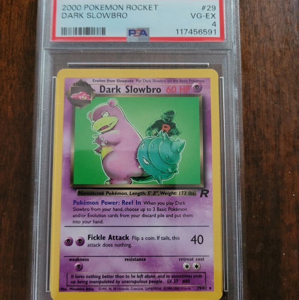 Non-Holographic Pokemon Dark Slowbro Graded Card